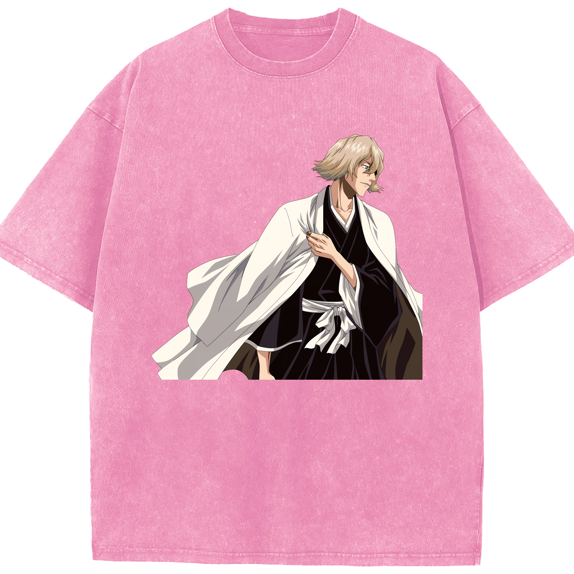 （画像用） "ブリーチ 浦原 喜助（うらはら きすけ） BLEACH Urahara Kisuke " 綿100% ヴィンテージ風 半袖Tシャツ（フロントプリント）